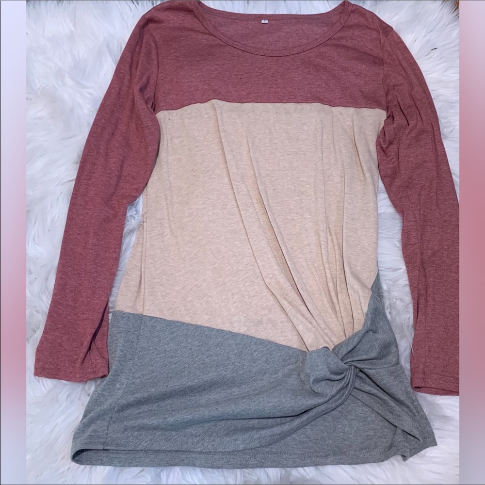 Pink multi colored long sleeve